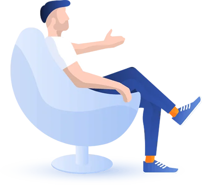guy sitting on chair